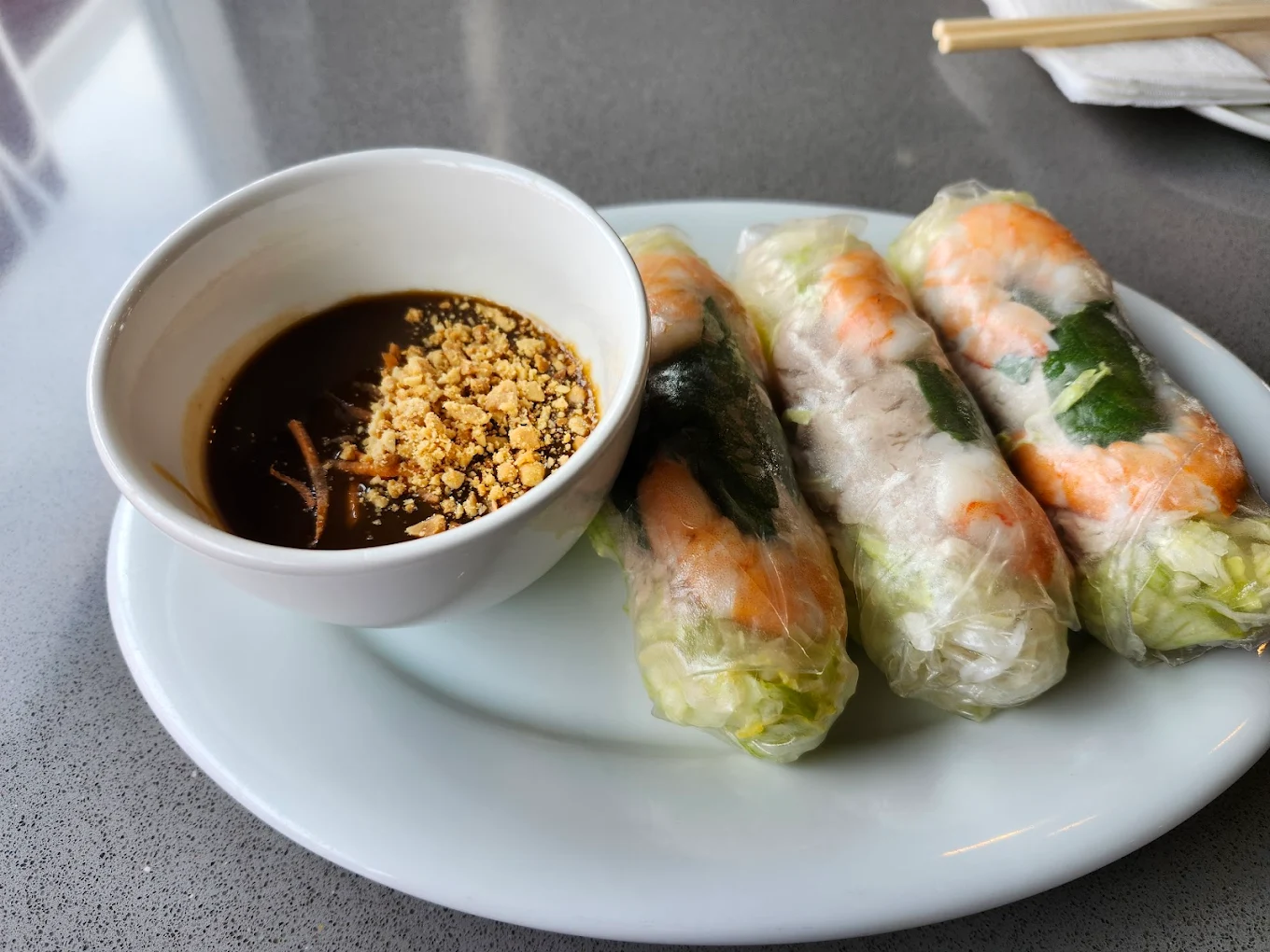 Grilled beef vermicelli bowl at Saigon Pearl Vietnamese Restaurant Calgary NE
